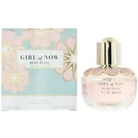 Elie Saab Girl Of Now Rose Petal Eau De Parfum 30ml, round pink bottle with gold cap, floral box design.