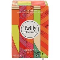 Hermes Twilly D'Hermes Eau de Parfum 85ml in a colorful, patterned box with orange, pink, and green accents.