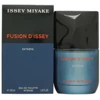 "Blue and black Issey Miyake Fusion d'Issey Extreme Eau De Toilette 50ml bottle with matching box"