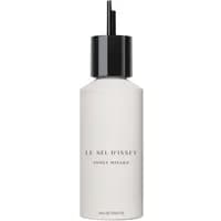 White cylindrical bottle of Issey Miyake Le Sel D'Issey Eau De Toilette, black cap, 150ml refill.
