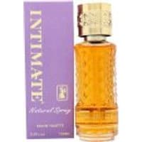 Purple box and textured glass bottle of Jean Philippe Intimate Eau de Toilette, gold cap, 108ml spray.
