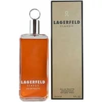 Karl Lagerfeld Homme Classic Eau De Toilette 150ml, rectangular glass bottle with silver cap and beige box.