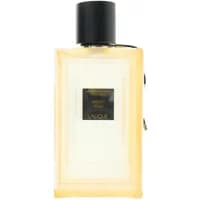 Lalique Woody Gold Eau De Parfum 100ml, rectangular clear bottle, black cap, gold label with black text.