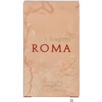 Laura Biagiotti Roma Eau de Toilette Spray 25ml in a peach marble-patterned box with red lettering.