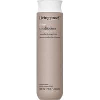 Beige Living Proof No Frizz Conditioner bottle, 236ml, with white cap and minimalist text design.