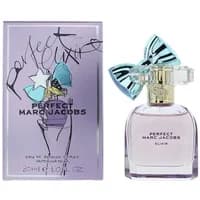 Marc Jacobs Perfect Elixir Eau De Parfum 30ml bottle with bow-shaped cap and purple box packaging.