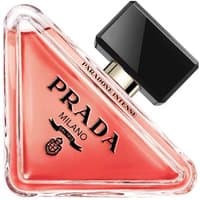 Prada Paradoxe Intense Eau de Parfum 30ml in a pink triangular bottle with black cap and gold accents.