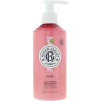 Pink Roger & Gallet Rose Body Lotion 250ml bottle with pump dispenser and floral label design.