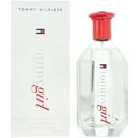 Tommy Girl Forever Eau De Toilette 100ml, clear bottle with red cap, Tommy Hilfiger logo on box and bottle.