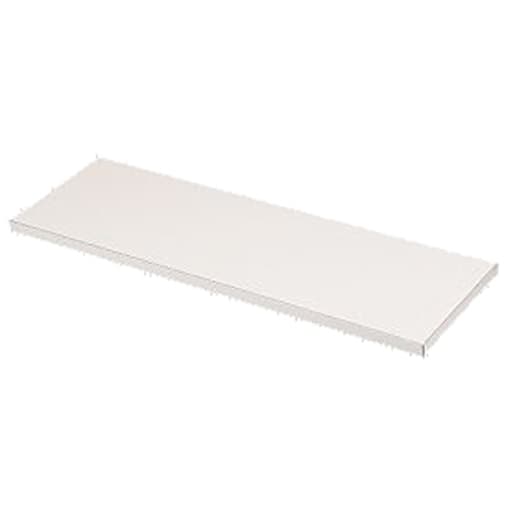 White melamine shelving measuring 15mm thick, 2440mm long, and 228mm deep, featuring a smooth surface and clean edges for versatile storage solutions.