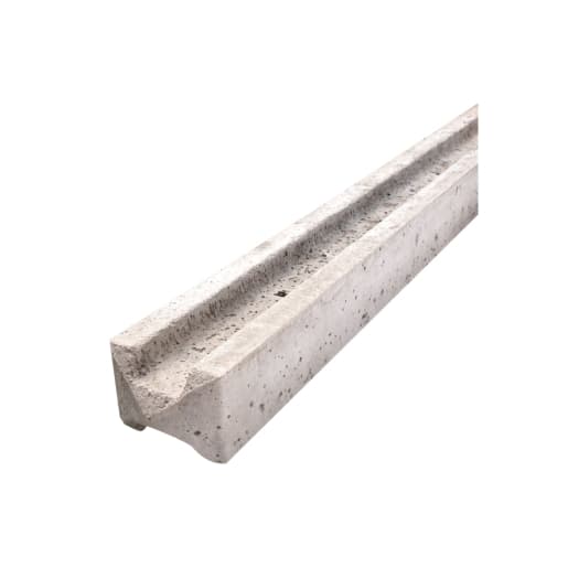 Supreme Concrete intermediate slotted fence post in light gray concrete, measuring 1830mm x 109mm x 94mm, featuring a slotted design for easy panel installation.