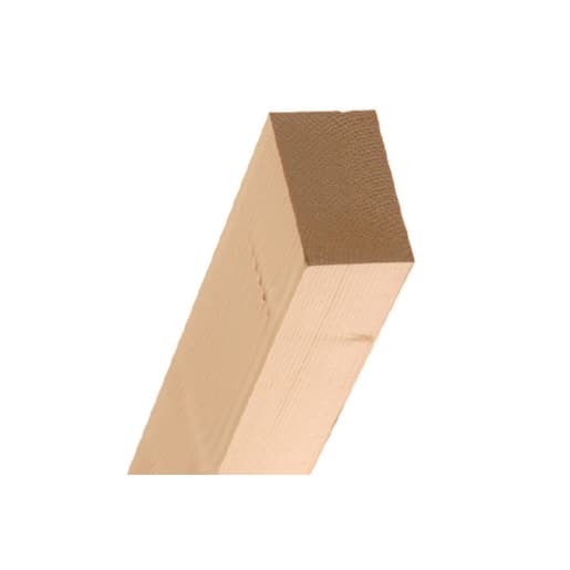 Planed square edge redwood timber measuring 50mm x 75mm, finished size 44mm x 69mm, showcasing a smooth, light-colored wood surface with clean edges.