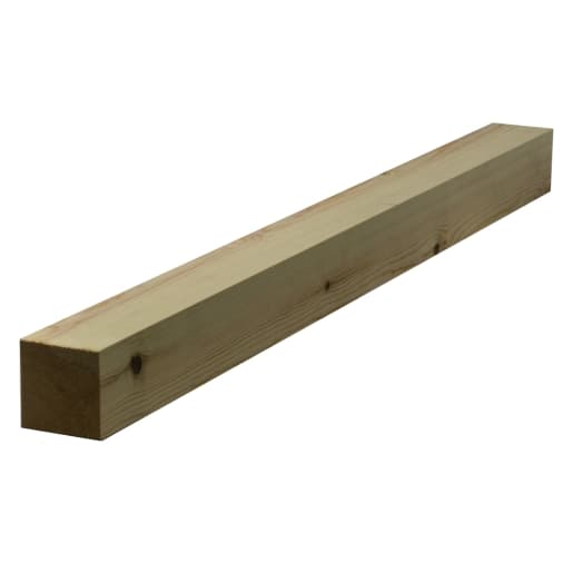 75mm x 75mm redwood timber with a planed square edge, finished size 69mm x 69mm, showcasing a smooth, natural wood grain and light brown color.