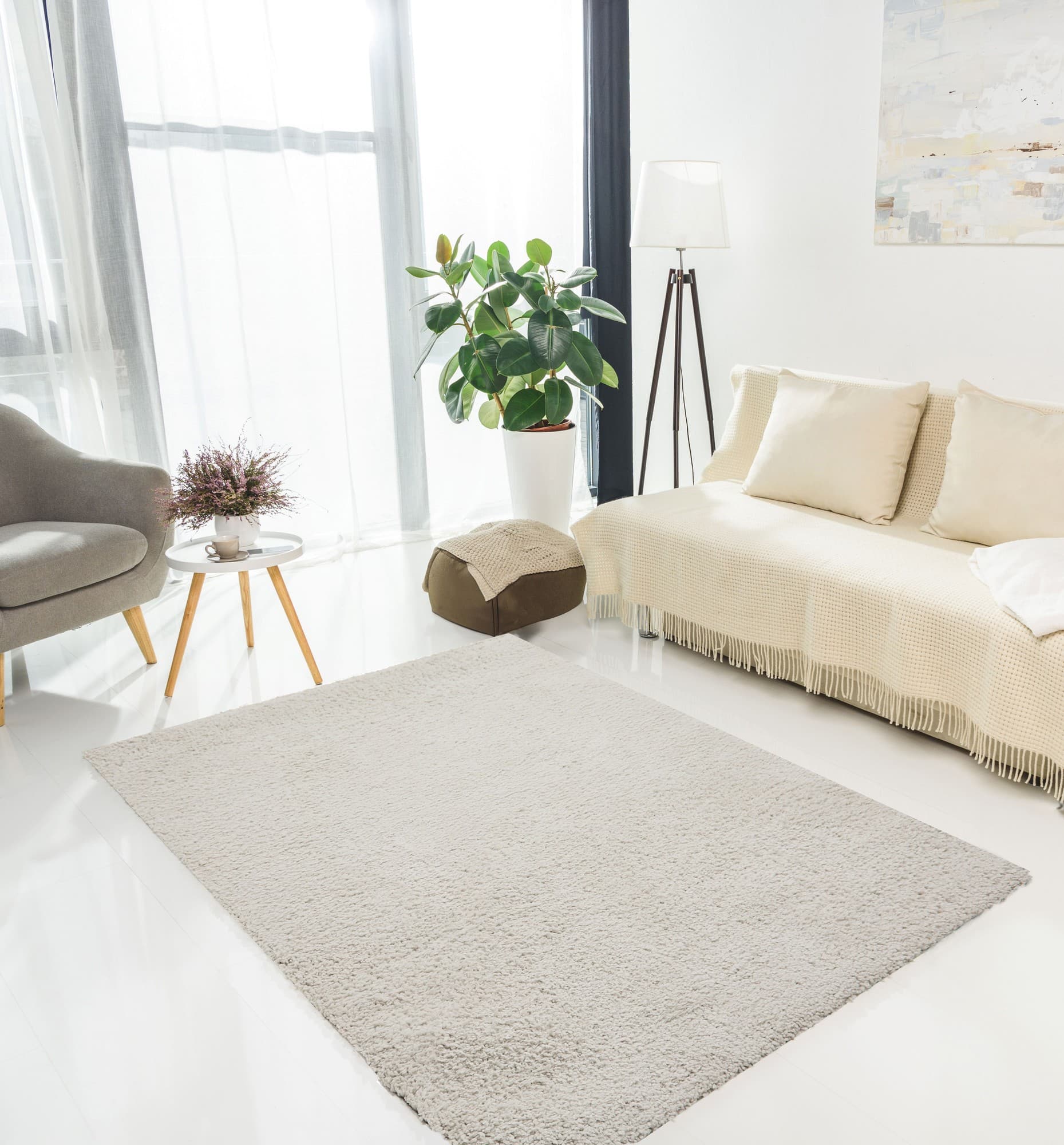 DS Living Cloud Luxe Plain Silver Rug 150 x 210cm - image 2