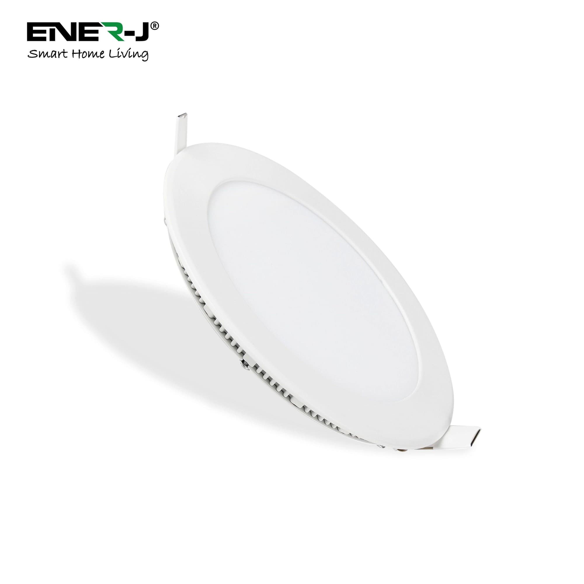 Round white LED mini panel light with a smooth surface, measuring 220mm in diameter, featuring a CE driver and a slim profile for recessed installation.