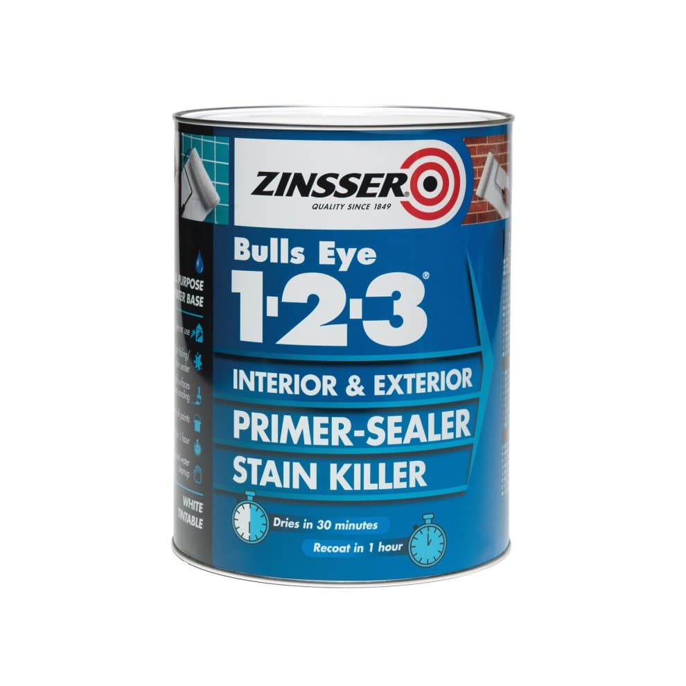Zinsser Bulls Eye 1-2-3 Primer & Sealer 1 Litre - image 5