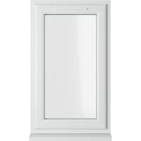 White Crystal double glazed uPVC window, left hung, 610mm x 1190mm, with clear glass and sleek modern frame.