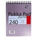 Pukka Pad Shortie Writing Pad 3-Pack featuring wire head-bound design, 23.5 x 17.8cm size, 8mm lined white paper, and perforated edges for easy tearing.