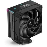 Black DeepCool AK400 Digital PRO air cooler with 12 cm fan, digital display, and RGB lighting accents.