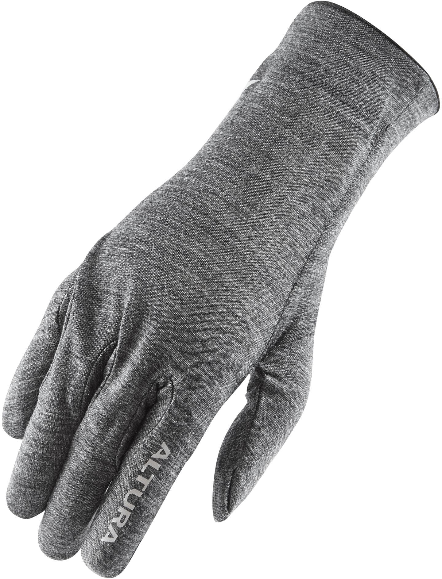 Grey Altura Merino liner gloves, small size, with subtle texture and Altura logo on the wrist.