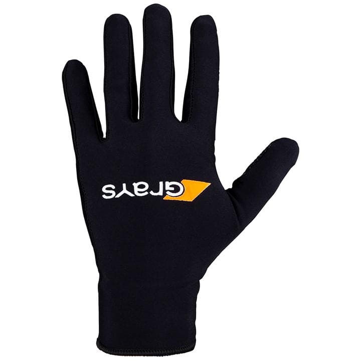 White Grays Skinful Pro Gloves made from flexible material, featuring a snug fit and the Grays logo in orange on the back.