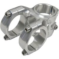 Silver Hope Trail Stem, 40mm length, 35mm clamp diameter, sleek design with polished finish and four bolt faceplate.