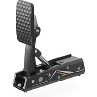 Black Moza Racing CRP2 Clutch Pedal with hexagonal grip pattern and angular base design.
