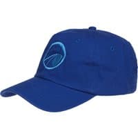 Royal blue Praktica baseball cap with curved brim and embroidered logo on front.