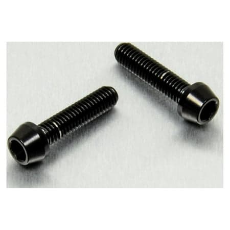 Pro-Bolt Titanium Rear Brake Master Cylinder Bolt Kit featuring two black titanium bolts with a sleek finish and rounded heads for enhanced durability and performance.