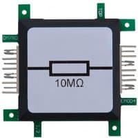 Multicolour Allnet 114161 electronic component with green circuit board and metal pins, labeled 10MΩ.