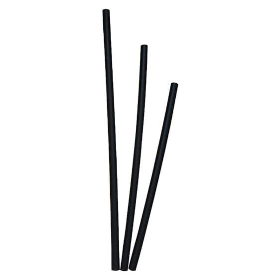 Black plastic spoke shrouds, 15cm in length, packaged in a 40-piece set, designed for bicycle wheels, featuring a smooth finish for easy installation.