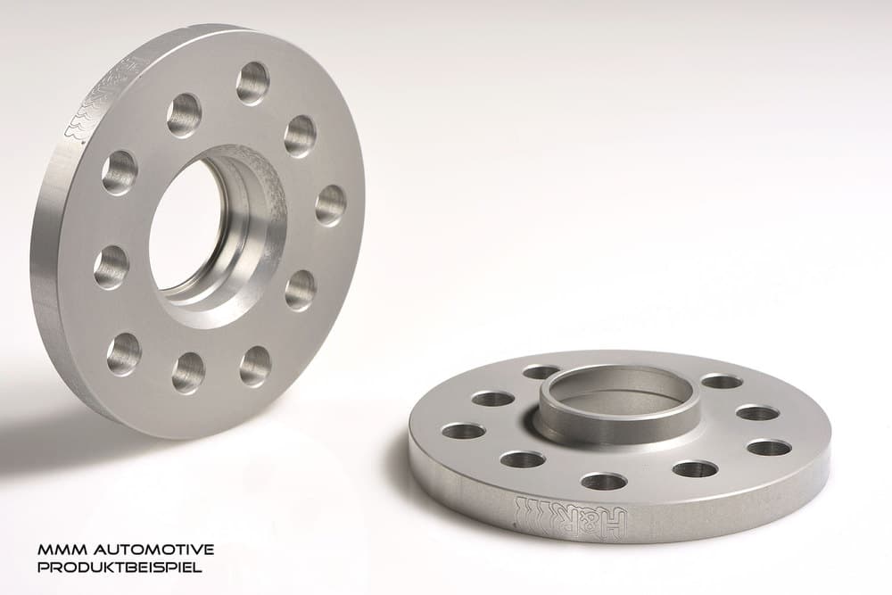 Silver aluminum wheel spacers with a 13mm thickness, featuring 4 holes and a smooth, polished finish, designed for track widening by 26mm per axle.