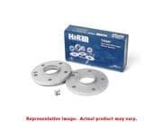 Silver aluminum wheel spacers with a 20mm thickness, featuring five holes each, alongside a blue box labeled H&R TRAK+® for track widening.
