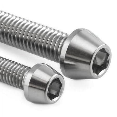 Pro-Bolt Titanium Top & Bottom Clamp Yoke Pinch Bolt Kit featuring two purple bolts with a sleek, shiny finish and hexagonal heads for easy installation.
