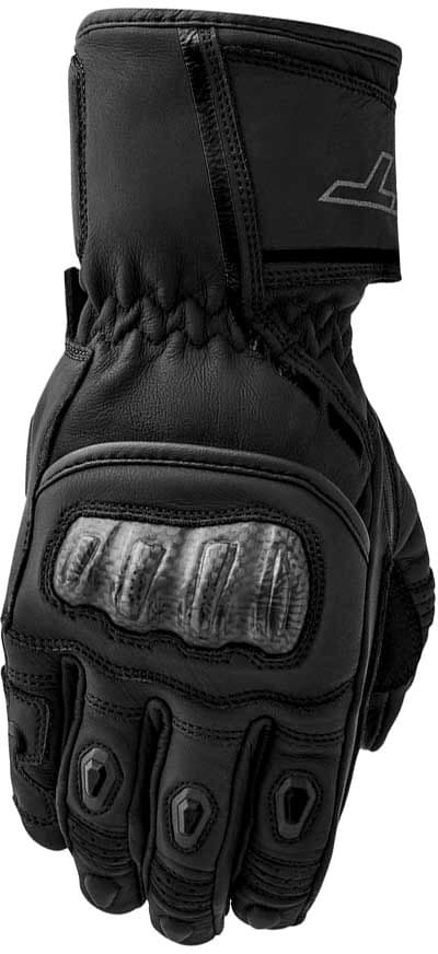 Black RST S1 women's gloves in size XL, featuring a sleek leather design, padded knuckles, and reinforced palm for enhanced protection and grip.