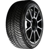 Avon AS7 All Season tire, 215/55 R18 99V XL, with black tread and sleek alloy wheel design.