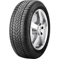 Dunlop SP Winter Sport 4D tire, 225/55 R18, black with detailed tread pattern and silver alloy wheel rim.