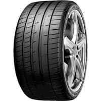 Goodyear Eagle F1 Supersport tire, 245/40 R19, black with wide tread and deep grooves, mounted on a silver alloy wheel.