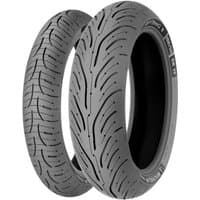 Michelin Pilot Road 4 rear motorcycle tyre, 180/55 ZR 17, black with detailed tread pattern and sidewall branding.