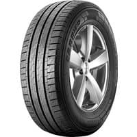 Pirelli Carrier tire, 195/75 R16C, black rubber with tread pattern and silver alloy wheel.