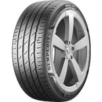 SEMPERIT Speed-Life 3 tire, 195/45 R16 size, black with kerbing rib, detailed tread pattern, silver rim.