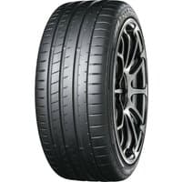 Yokohama Advan Sport V107 tire, black with detailed tread pattern, size 245/40 R21, featuring reinforced sidewalls.