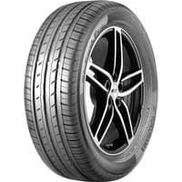 Yokohama BluEarth-ES tire, 215/50 R17, black with tread pattern, mounted on a sleek black and silver alloy wheel.