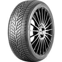 Yokohama BluEarth-Winter tire, 255/40 R18, black tread with V-shaped grooves, mounted on a sleek black alloy wheel.
