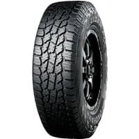 Yokohama Geolandar A/T4 tire, black with rugged tread pattern, size LT255/65 R17, white sidewall lettering.