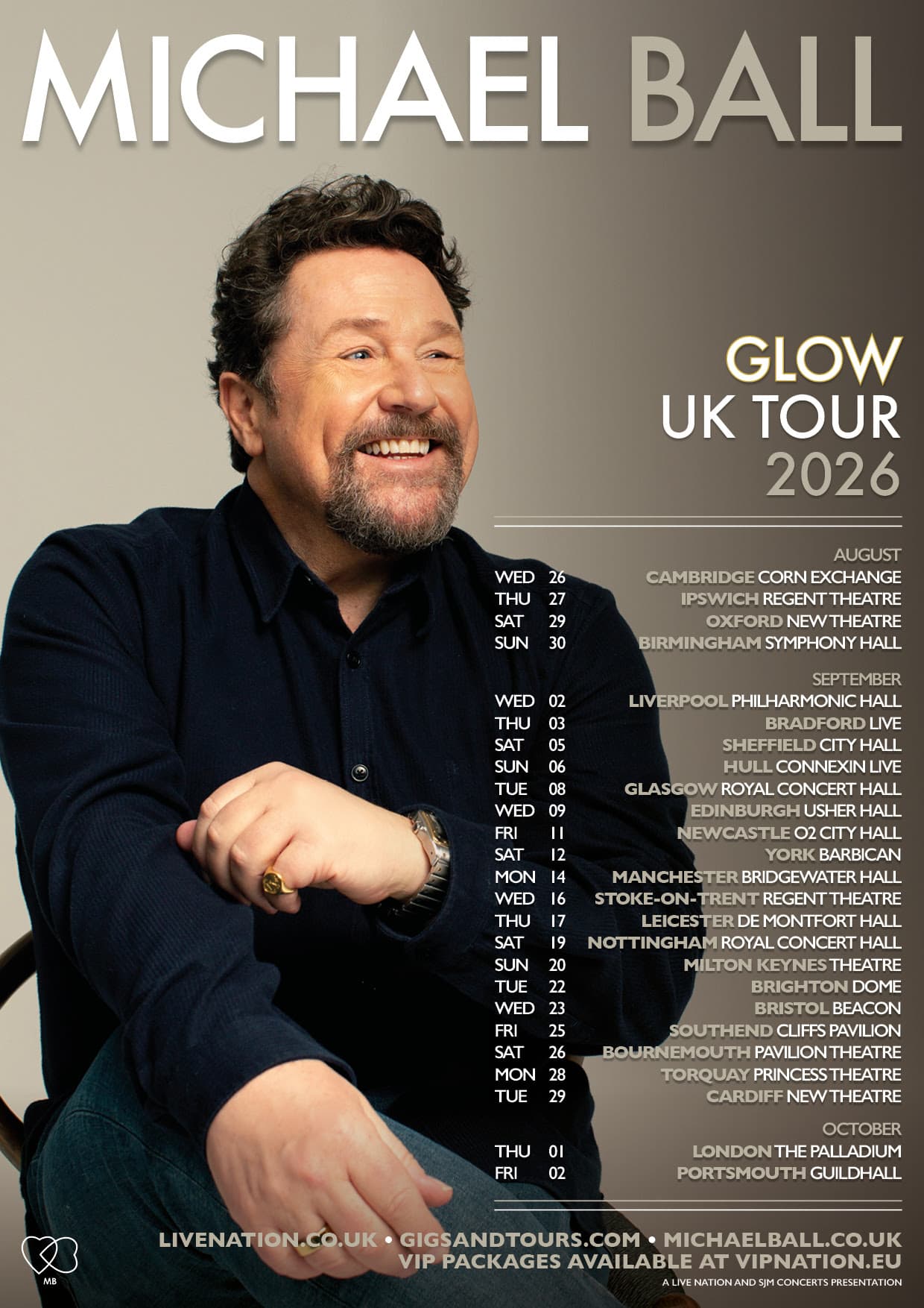 Michael Ball’s Yorkshire Stops on the 2026 UK Tour