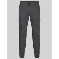 Charcoal Jack & Jones cargo pants with side pockets, button closure, and straight leg fit.