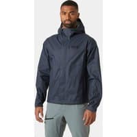 Blue Helly Hansen men's Loke Jacket 2.0, 2XL, with hood, front zipper, and logo on chest.