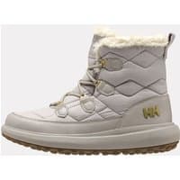 Black Helly Hansen Willetta 2.0 women's winter boots with quilted design, faux fur lining, and rubber sole.