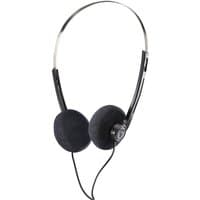 Black Hama Slight wired headphones with thin headband and cushioned ear pads.